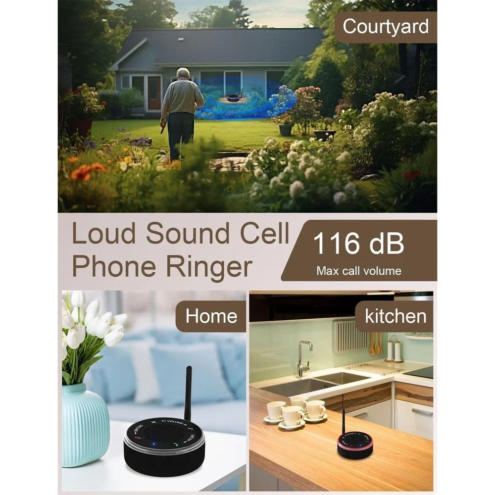 Wireless‎ Cell Phone Ringer Amplifier Loud Speaker Call Alert
